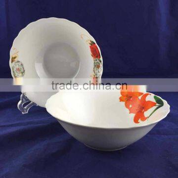 ceramic salad bowl 6" decorate