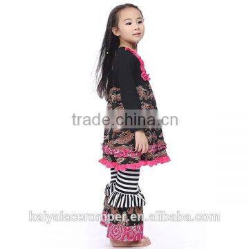 2015 Baby Girls Long Sleeve Bib Top and Stripe Pant Sets,persnickety Remake photo-2