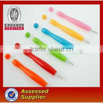 candy color plastic ball pen print custom logo