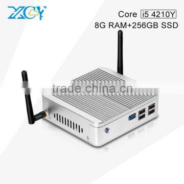 Cheapest X30-4210Y I5 fanless mini industrial pc low cost industrial pc With VGA Support WIN7/WIN8.1/Win10/Linux