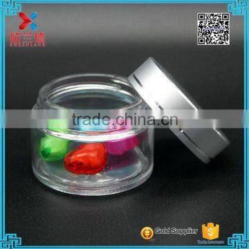 hot selling 45ml clear round glass cream jar with screw cap