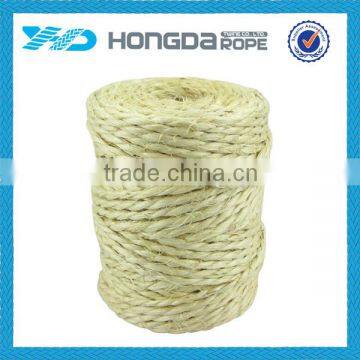 Factory manufacture natural color twiste sisal rope 6mm