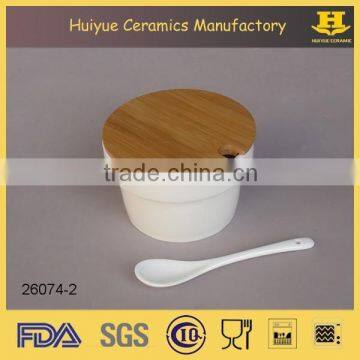 Kitchen Jar, Ceramic Seasoning Jar With Spoon and Lid photo-3