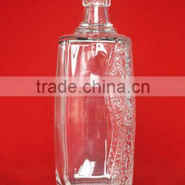 750ml fint square glass drinking bottle