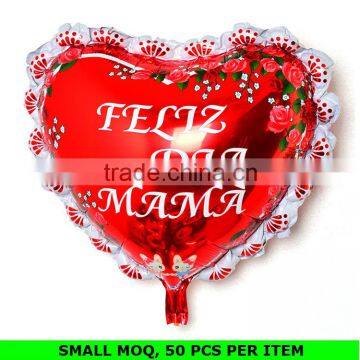 Wholesale Mother's Day 24 Inch Metallic Foil Heart Balloon