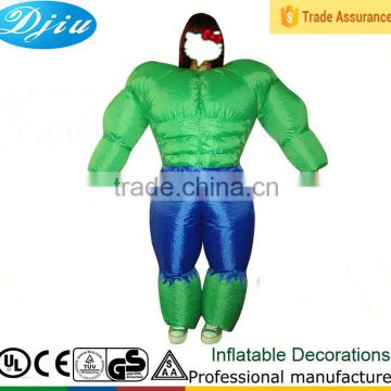 DJ-CO-115 Adult Chub Strong Man Inflatable Blow Up Color Body Halloween Costume Jumpsuit