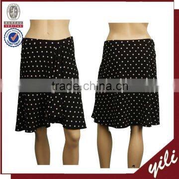 Women White dot polka chiffon short skirt pictures of mini skirts girls