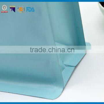 Blue Kraft Matt Printing Flat Bottom Valvet Bag With Zipper photo-4