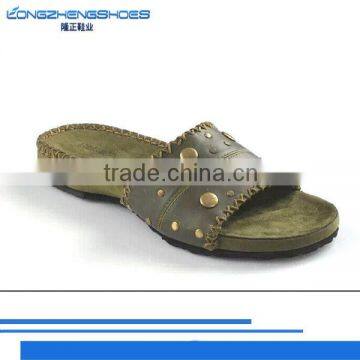 China wholesale latest ladies sexy leather slipper