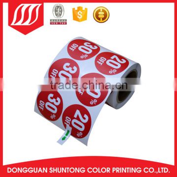 thermal adhesive printing plastic label roll sticker printing for mug