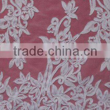 Re-embroidery French Lace Border Lace White