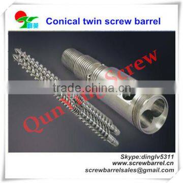 conical twin screw and cylinder for PVC extruder