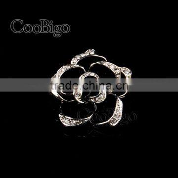 Fashion Jewelry Black Flower Rhinestone Brooches Pin Women Gift Dresses Hijab Scarf Apparel Accessories photo-3