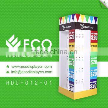 POS Hook corrugated peg board displays, cardboard display shelf, cardboard promotional display shelf