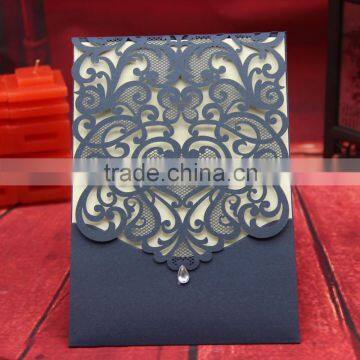 Free Samples Ideal Products Colorful Laser Cut Greeting Cards Wedding Cards With Jewel photo-6