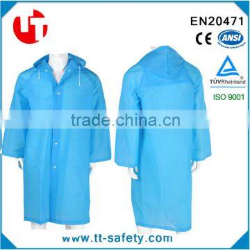 wholesale unisex women men adult portable translucent long plastic raincoat