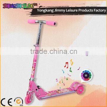 2015 fashion style with music flashing wheels scooter