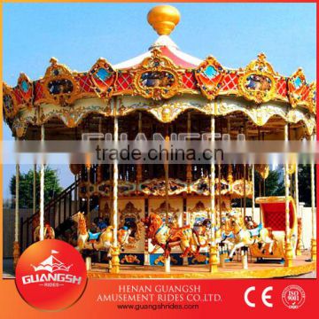 So amazing! luxury playground merry go round horses rides for sale with LED lights