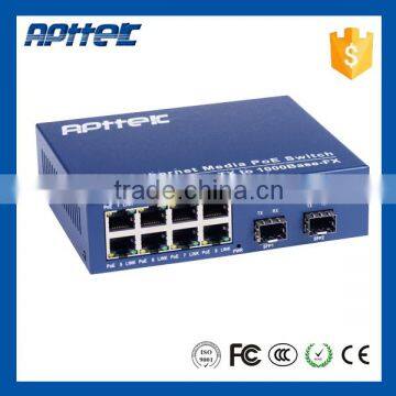 Apttek 10/100/1000M 8 ports optical fiber switch