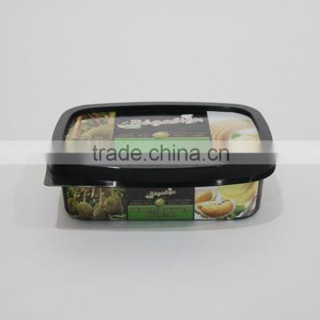 250ml IML butter ice cream container with lid