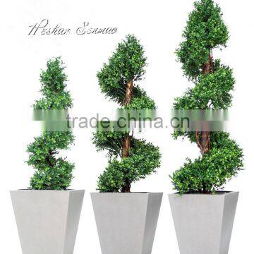 cheap price popular Artificial Spiral topiary Boxwood tree grass tower