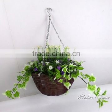 Home decoration artificial hangging basket plant