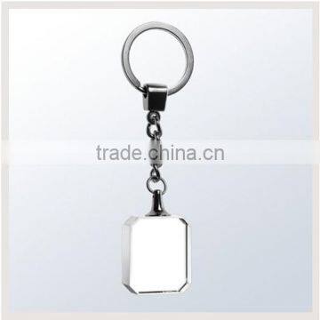 Crystal optional shaped blank keychains led light for customized gifts