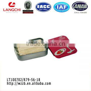 Sliding lid tin box for mint candy, small metal box ,custom printed tin box