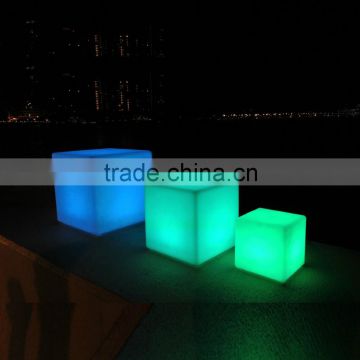 Modern Cheer Lighting LED Glow Cube Light Stool Chair Color Change