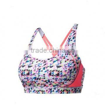 Wholesale OEM sublimation printing sport bra / quick dry fabric sports bra