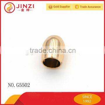 Custom bag parts accessories, gold handbag strap hardware, metal cord stopper