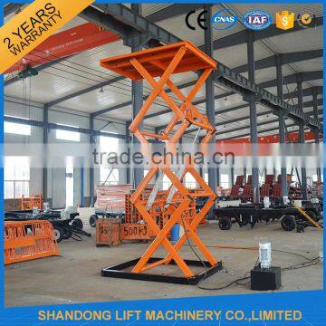 stationary scissor lift platform / hydraulic cargo lift