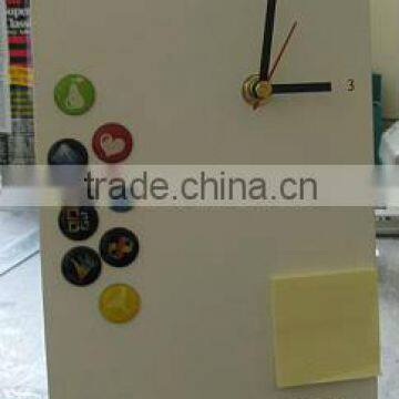 metal clock memo board