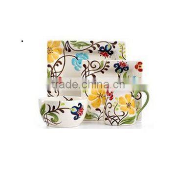 16pcs porcelain dinnerware custom printing dinner plates sets