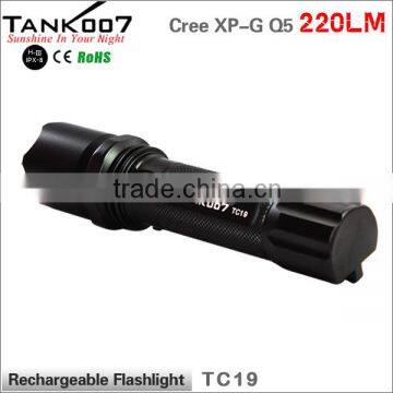 Quality Aluminum 3.7v Rechargeable Flashlight LED Wholesale From Tank007 Manufacturer photo-4