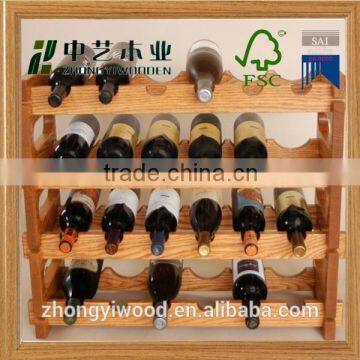 Hot sale Chinese supplier lovely handmade solid pine wooden wine carrier