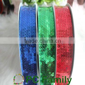 1.5 Inch Round Sequin Grosgrain Ribbon photo-2