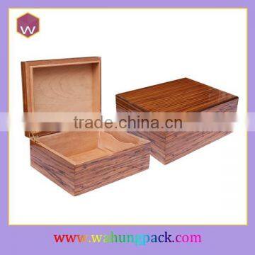 Empty Wooden Humidor Storage Cigars Hand Crafted Cigar Box