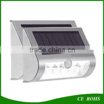 9LED Solar LED Wall Mounted Waterproof pir Motion Sensor and Dim Solar wall Light Solar Outdoor Garden Stair Gate Yard Path Lamp