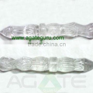 Crystal Quartz Carved Angel Wands