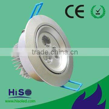 AC100-240V 9w dimmable COB LED Downlight