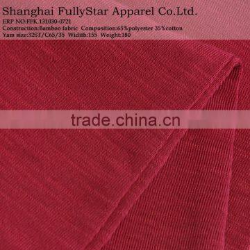 knitted polyester cotton bamboo fabric