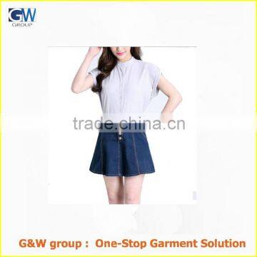 woman brand high waist jean skirt