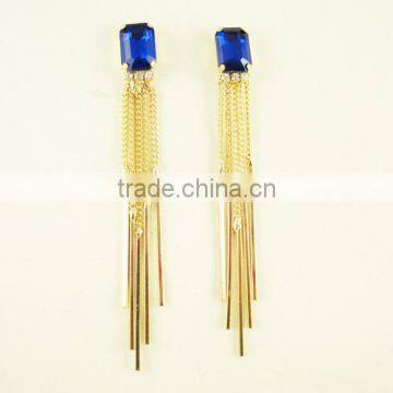 Fashion New 2016 Latest Gold Earring Designs Metal Alloy Materail Drop Tassel Earring photo-2