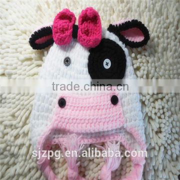 Newborn baby kids handmade crochet baby animal hat crochet baby cotton hat