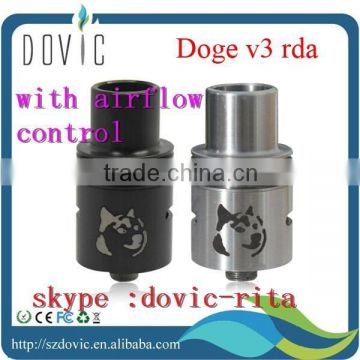 tobeco doge atomizer updated version air function mechanical ss /black rda doge v3