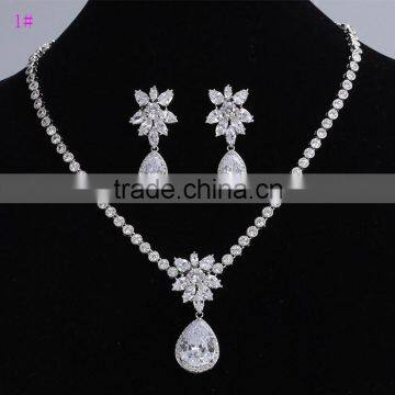 VIP- (set-17 ) Xuping Fashion Rhodium Top Jewelry Set for Wedding