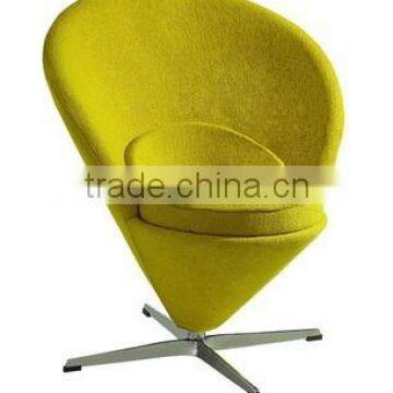 Modern classic cone chair design fiberglass cone living room chairs with fabric cover