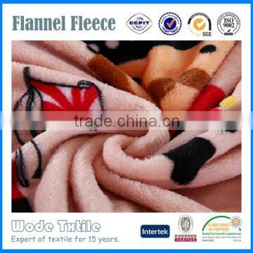 Changshu factory provided 100% polyester printed coral fleece and flannel fabric