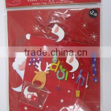 Christmas day gift wrapping pack red and white